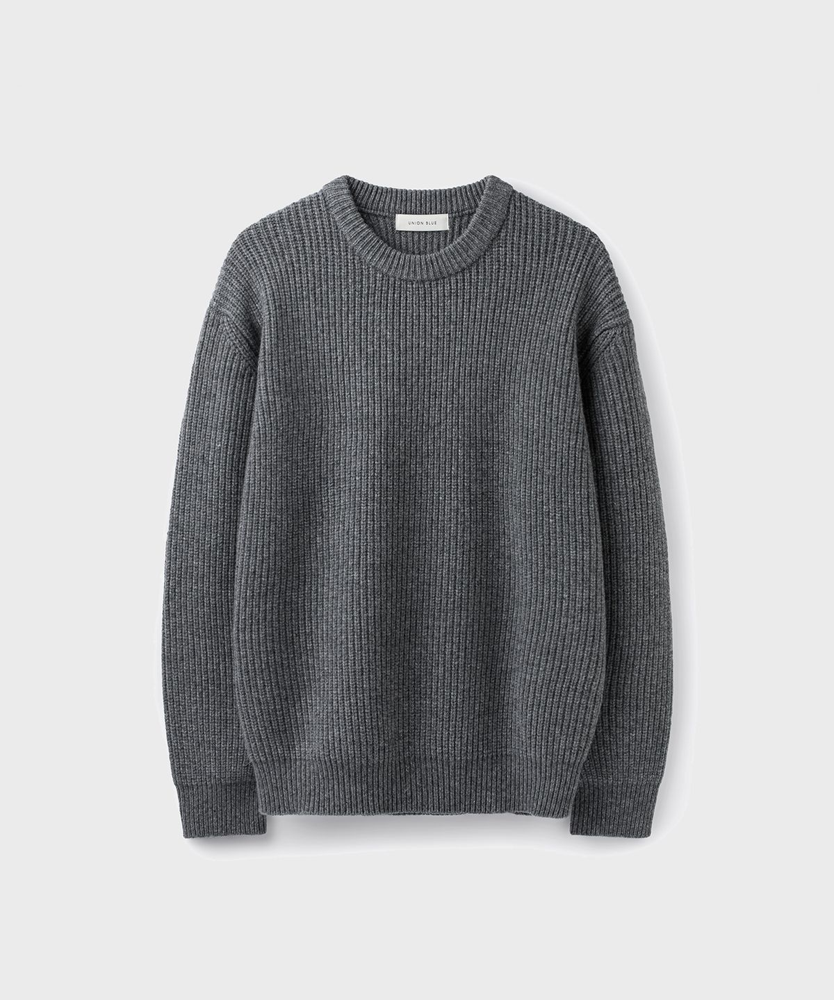 유니온블루(UNION BLUE) CASK WOOL HEAVY SWEATER [DARK GRAY]