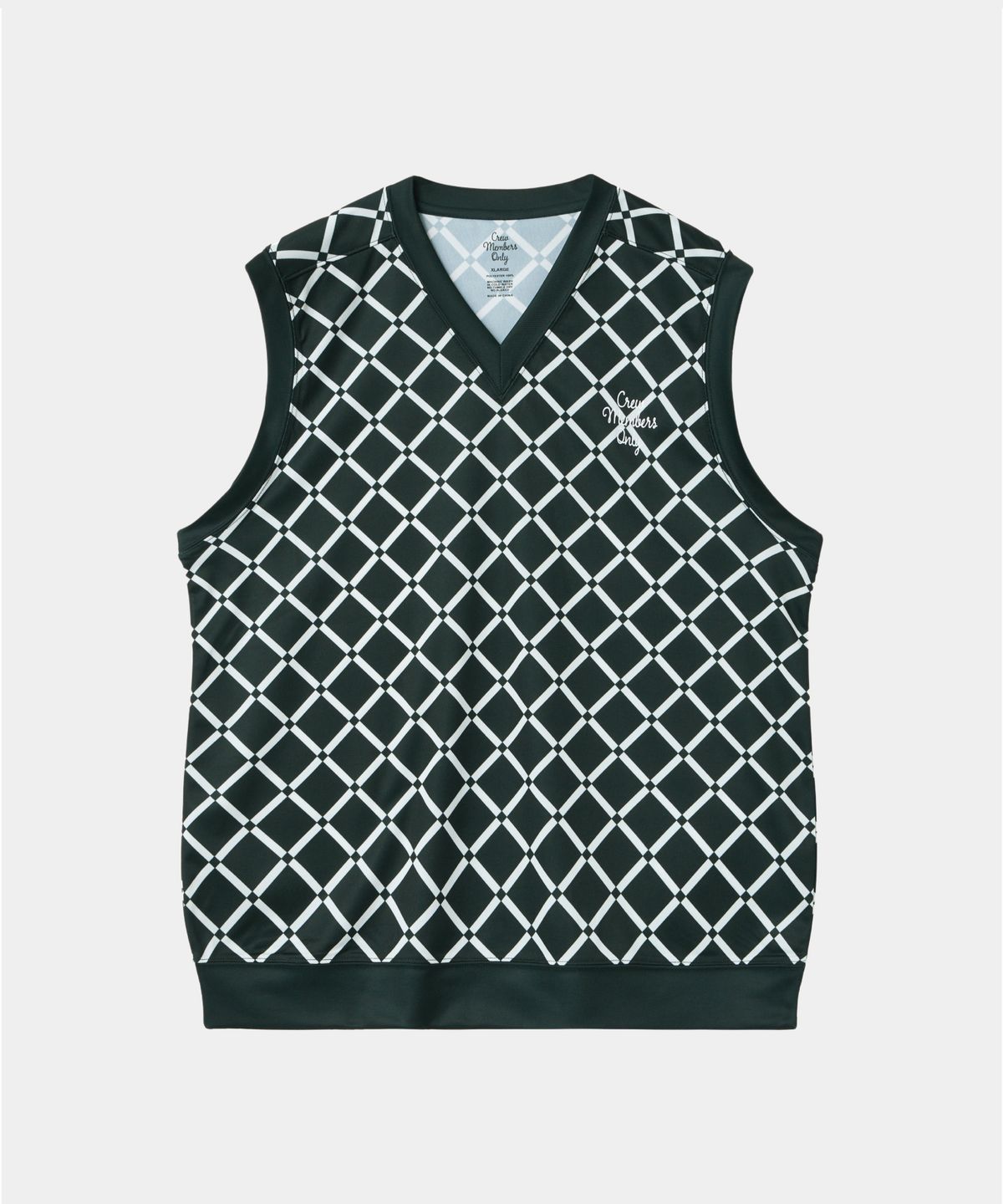 크루멤버스온리(CREW MEMBERS ONLY) FIELD VEST GRID GREEN