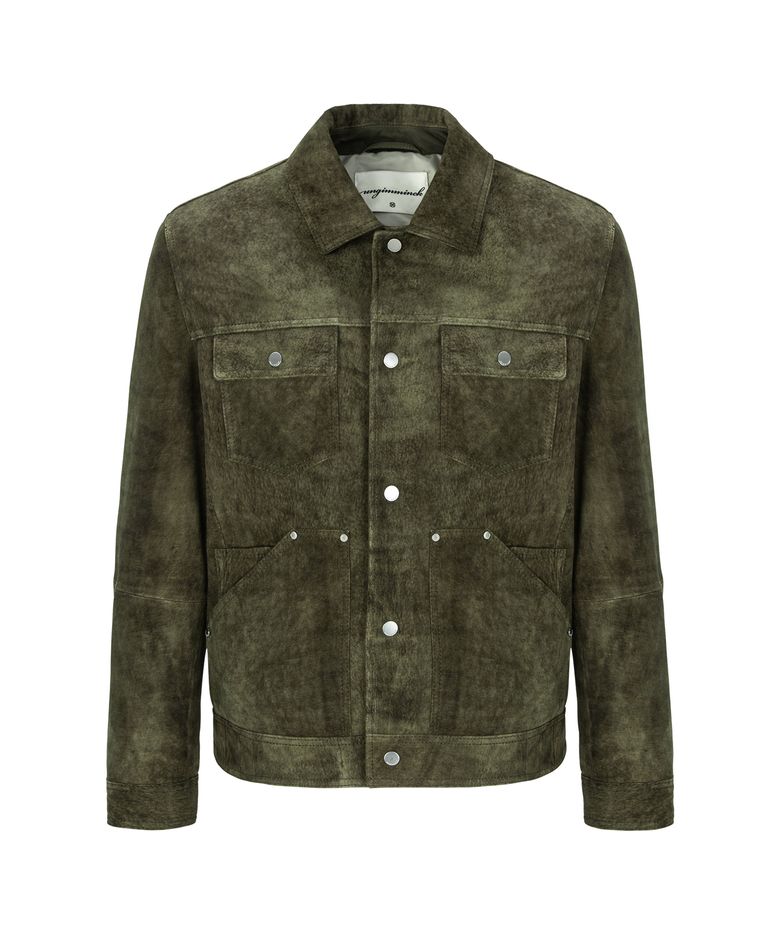 JUNGLE SUEDE WORK JACKET (KHAKI / LAMBSKIN)