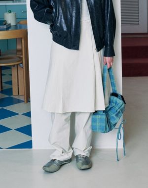 레이어드 스커트 팬츠(아이보리)