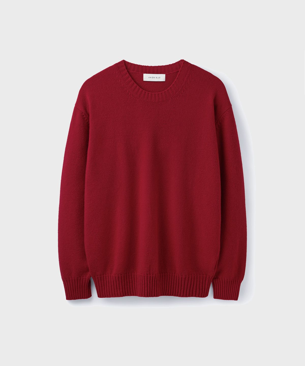 유니온블루(UNION BLUE) CASHMERE WOOL CREWNECK KNIT [RED]