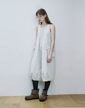 포켓 스트링 원피스(아이보리)