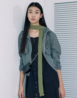 스트라이프 포켓 후디 자켓(그레이)