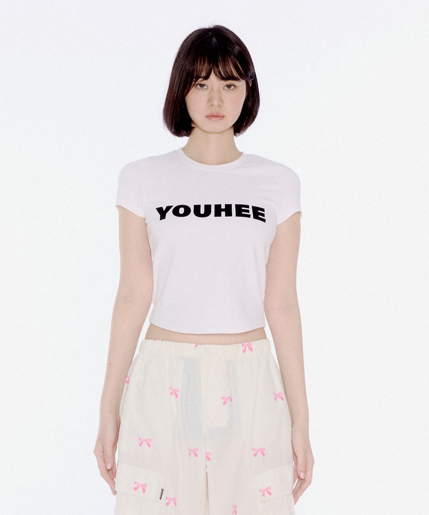 韓国女子に人気★SS新作Tシャツ[YOUHEE] BASIC LOGO T-SHIRTS 韓国 人気[YOUHEE] NOT A KID GRAPHIC T-SHIRT ロゴ Tシャツ