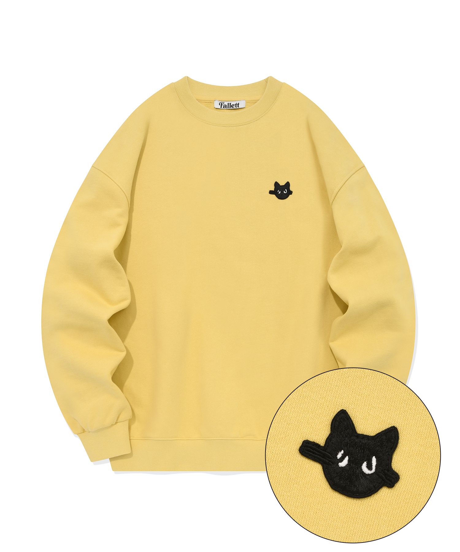 MUSINSA | FALLETT Nero Wappen Sweatshirt Yellow