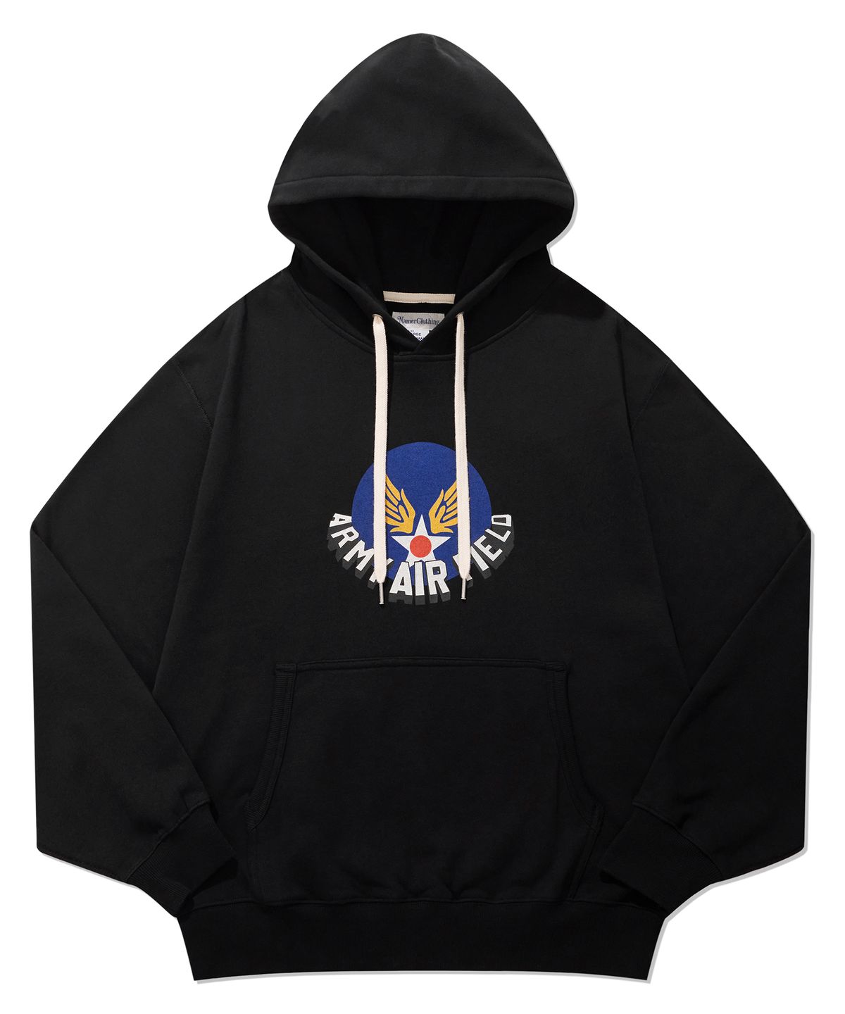 네이머클로딩(NAMERCLOTHING) USAF LOGO HOODIE BLACK