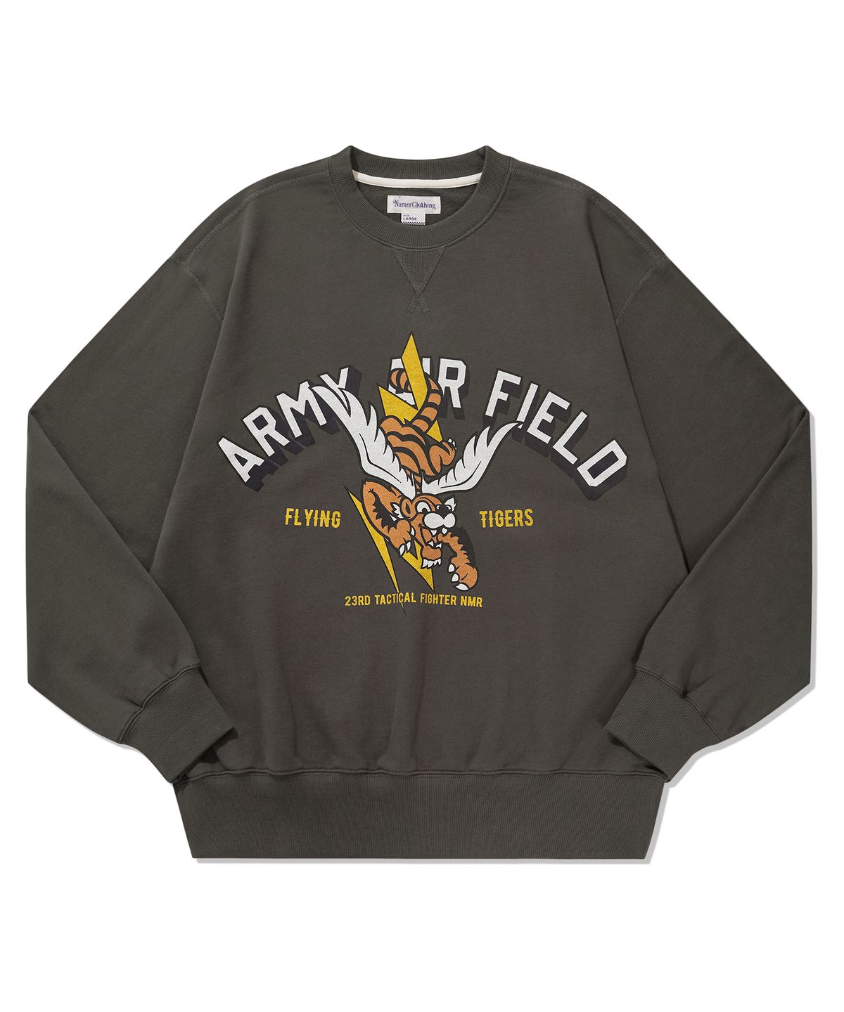네이머클로딩(NAMERCLOTHING) FLYING TIGER SWEATSHIRTS CHARCOAL