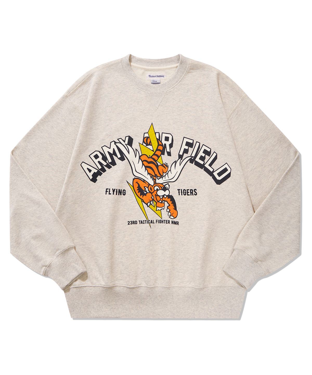 네이머클로딩(NAMERCLOTHING) FLYING TIGER SWEATSHIRTS OATMEAL