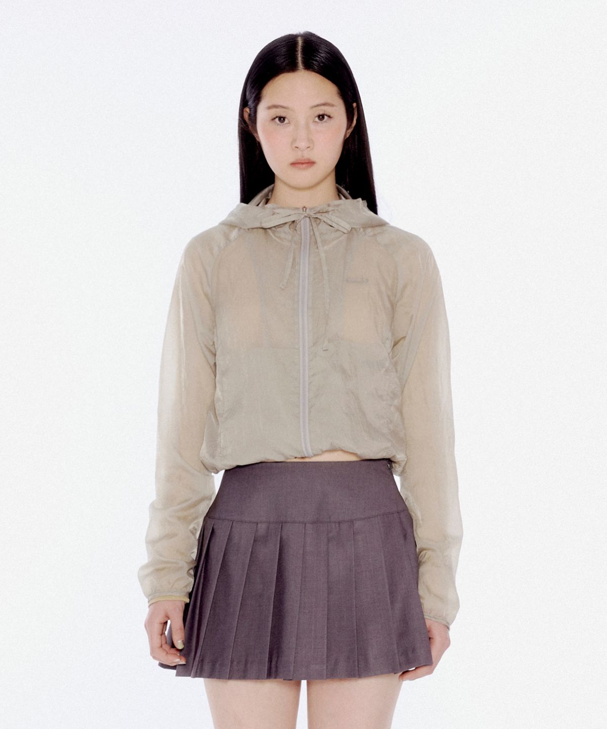 유희(YOUHEE) SHEER WIND BREAKER GREY