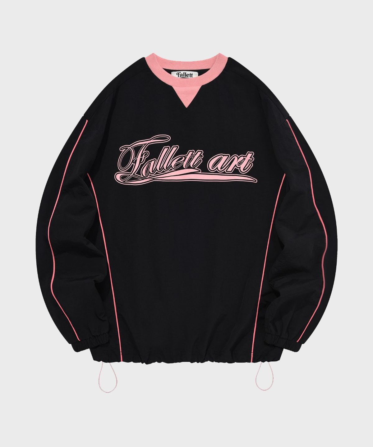 팔렛(FALLETT) 아트 클럽 파이핑 나일론 풀오버 블랙