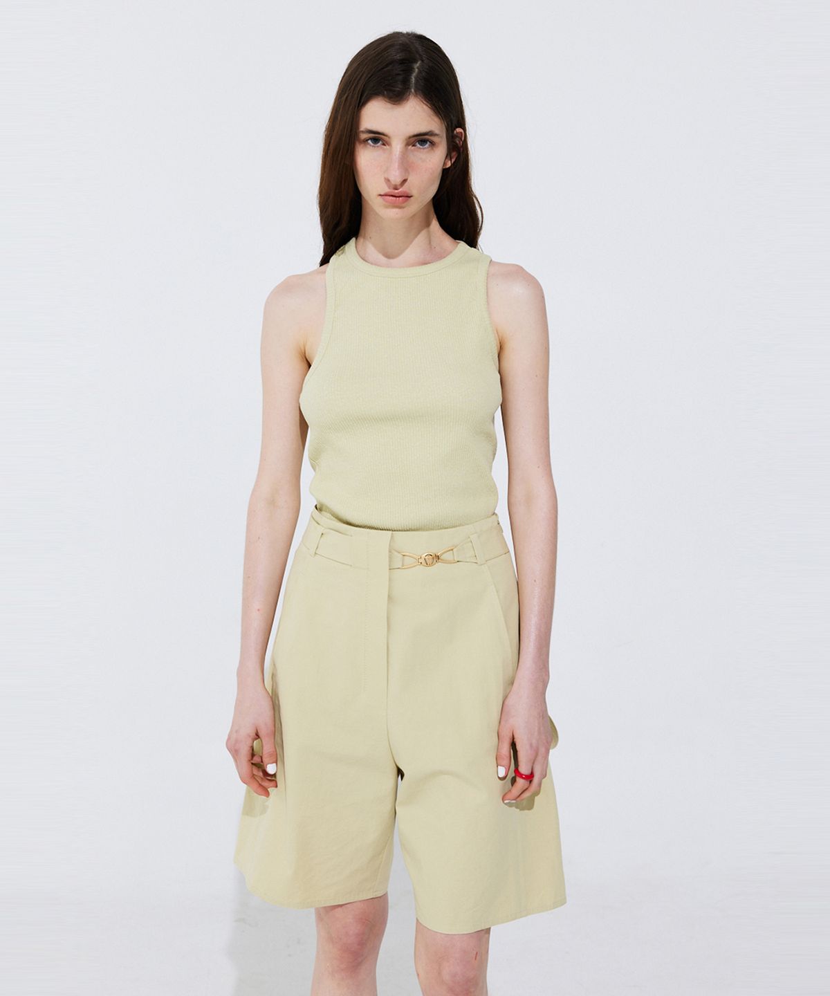 분더캄머(WNDERKAMMER) Back Cut-out Sleeveless_Light Green (백 컷아웃 슬리브리스_라이트 그린)