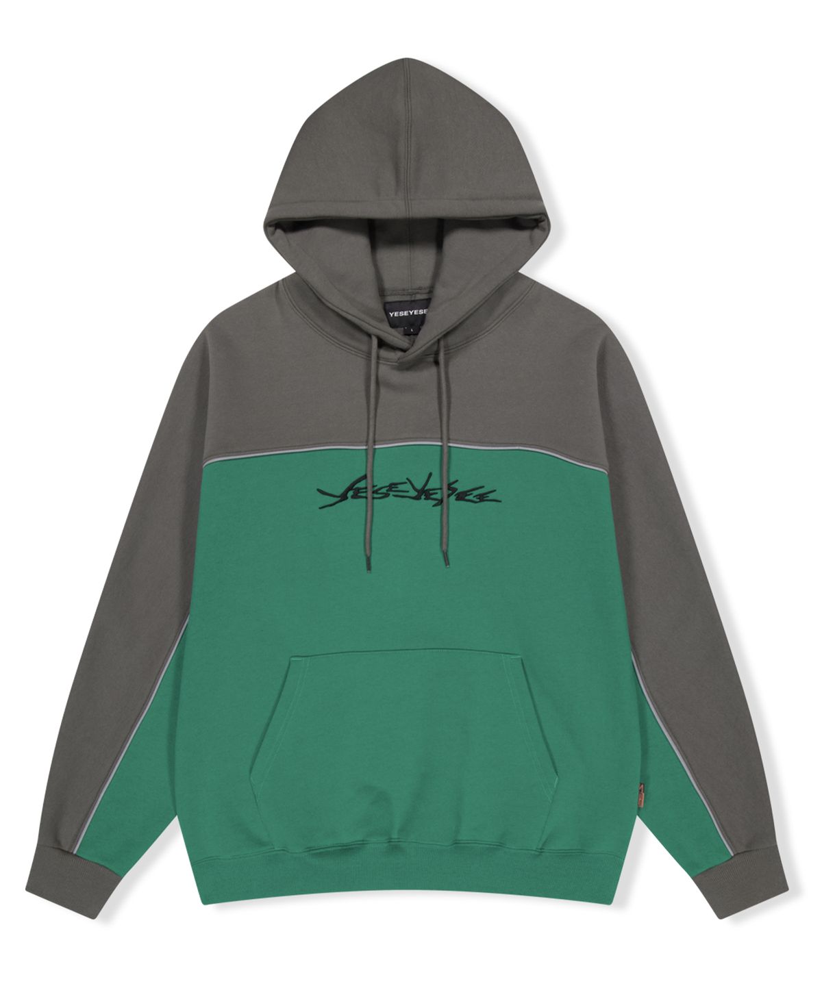 예스아이씨(YESEYESEE) Y.E.S Incision Piping Hoodie Dark Grey
