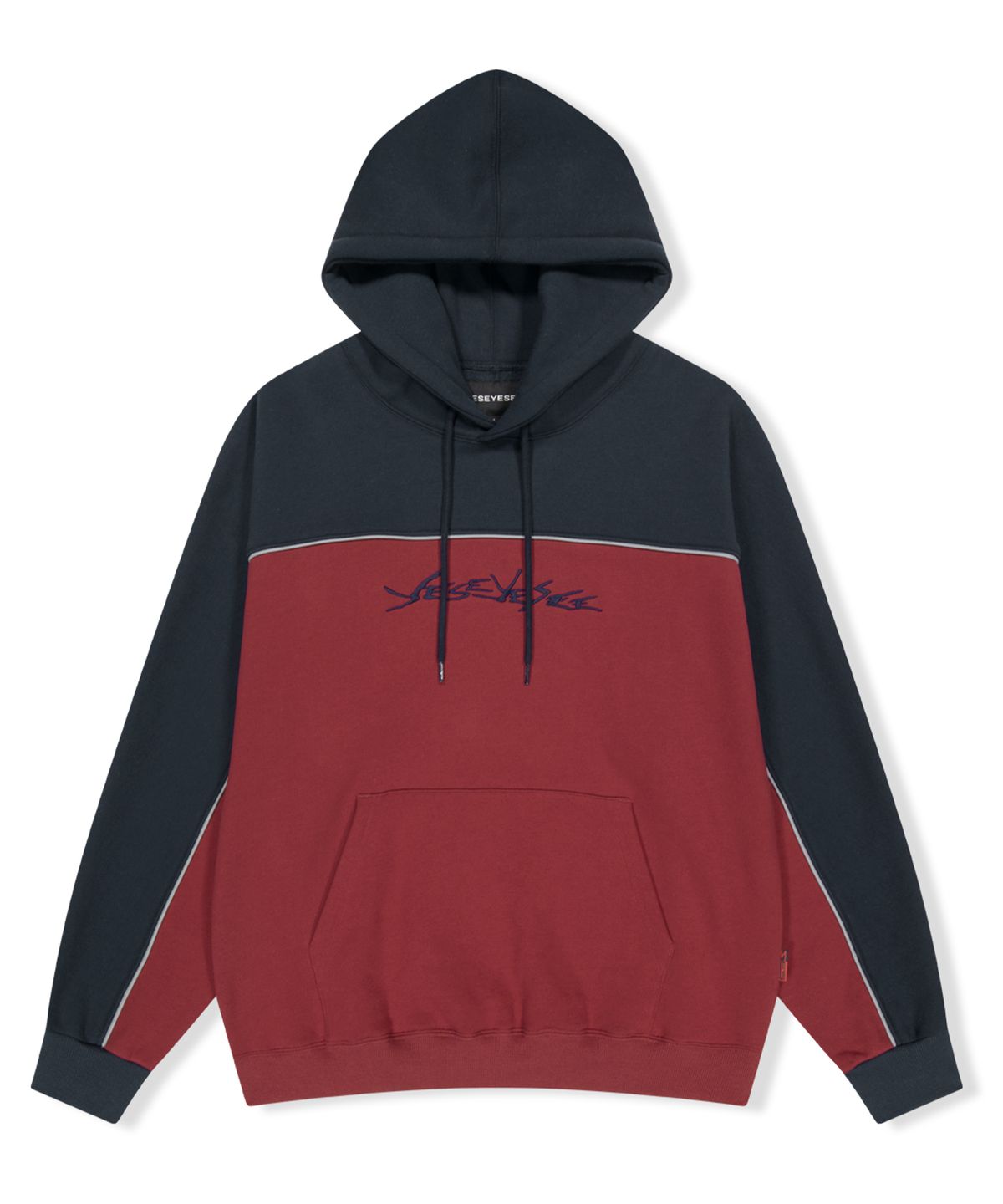 예스아이씨(YESEYESEE) Y.E.S Incision Piping Hoodie Navy