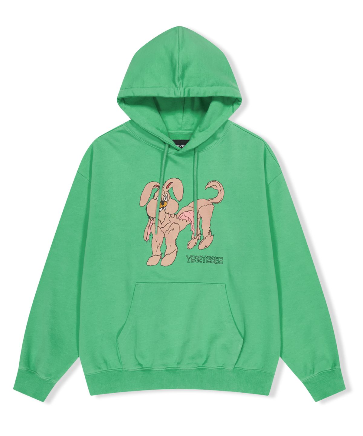 예스아이씨(YESEYESEE) PJW Creature Hoodie Light Green