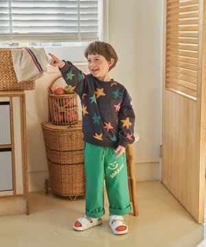 스마일 롤업 팬츠_그린