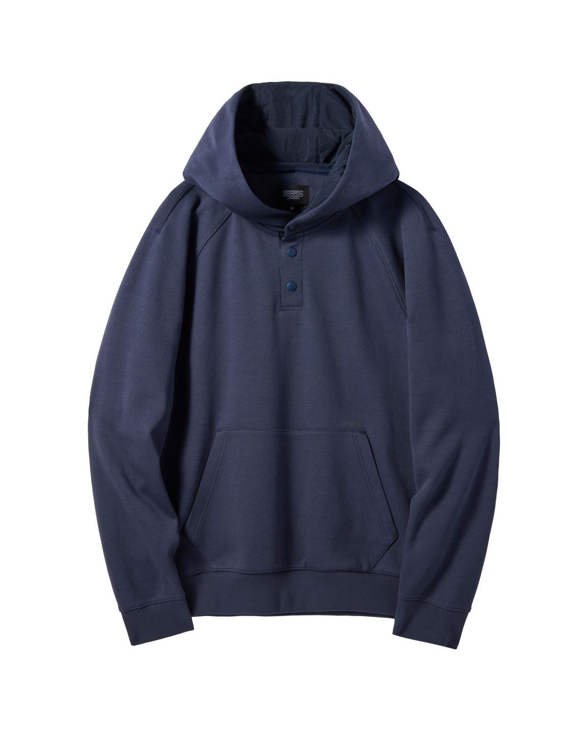 브롬톤 런던(BROMPTON LONDON) SNAP HOODED SWEATSHIRT - NAVY (P241UHD102)
