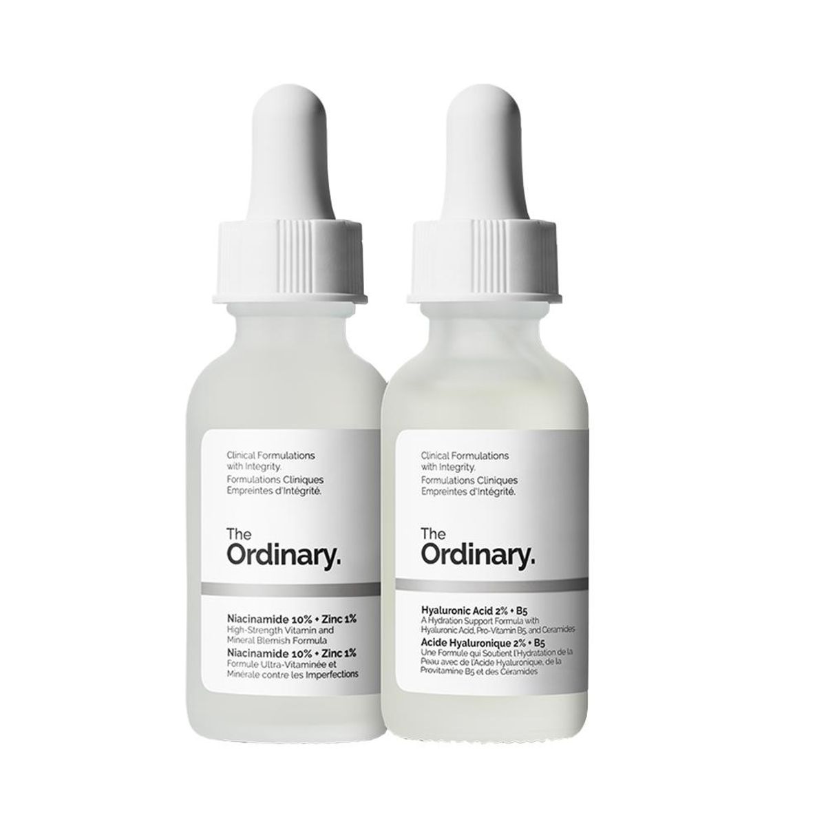 디오디너리(THE ORDINARY) 스킨 서포트 세트 (나이아신아마이드 10％ + 징크 1％, 히알루로닉 애시드 2％ + B5)