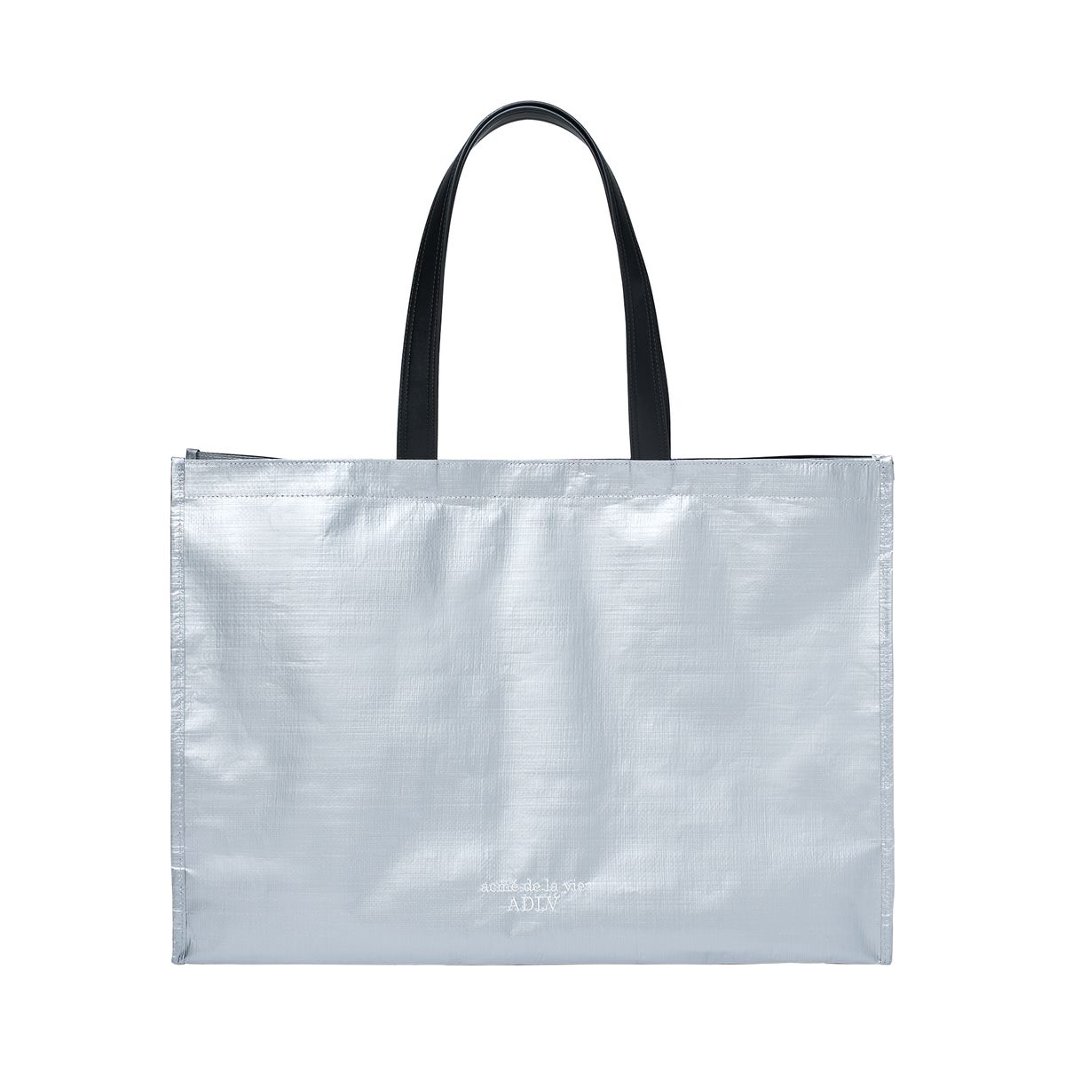 아크메드라비(ACME DE LA VIE) BASIC LOGO TARPAULIN SHOPPER BAG SILVER