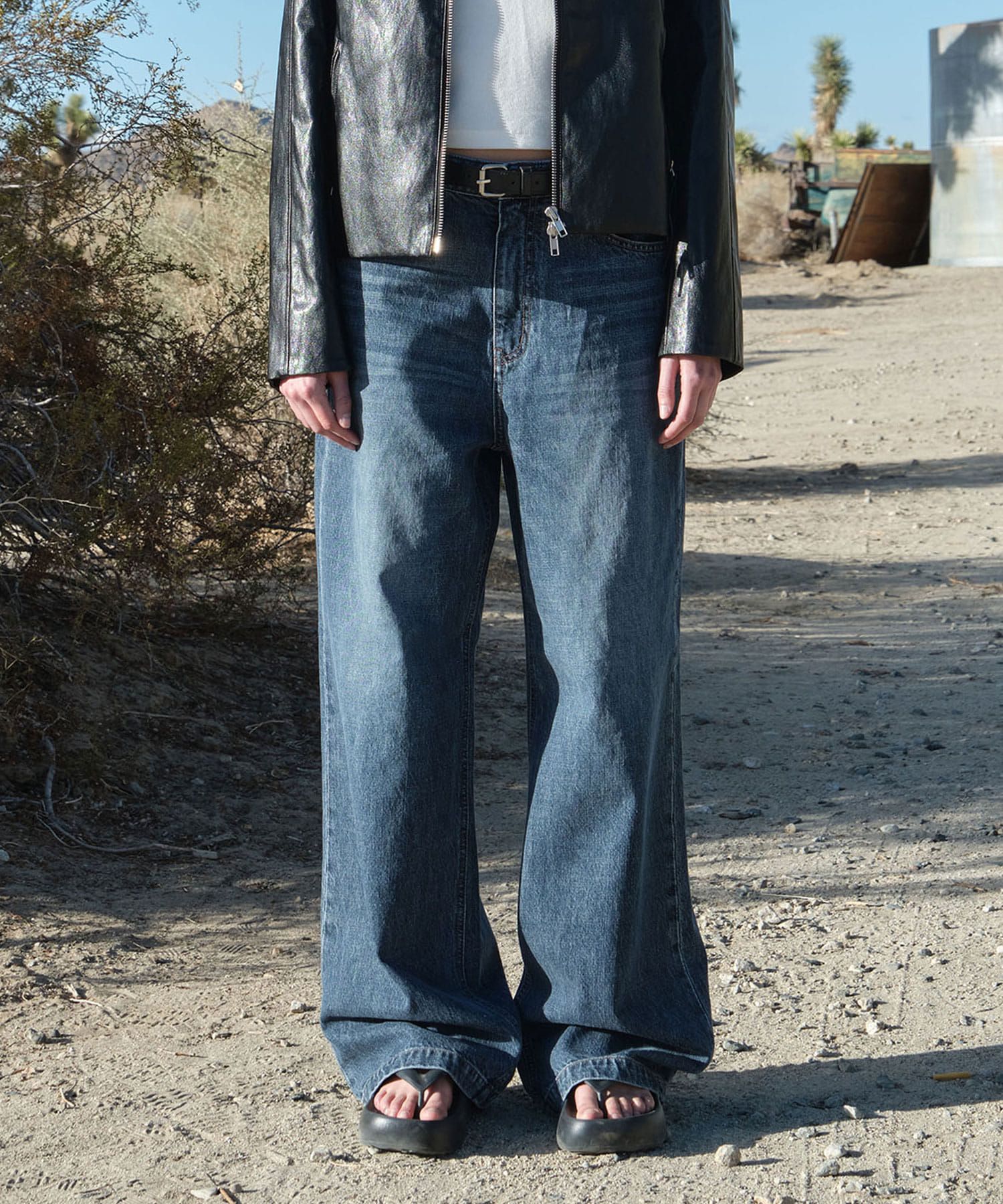[LOW CLASSIC] / ☆ 25SS LOOSE-FIT JEANS / GREY BLUE MUSINSA | LOW CLASSIC LOOSE-FIT JEANS_GREY BLUE_LC251PT25GU