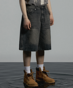 노블 다잉 하프 데님팬츠 (브라운)