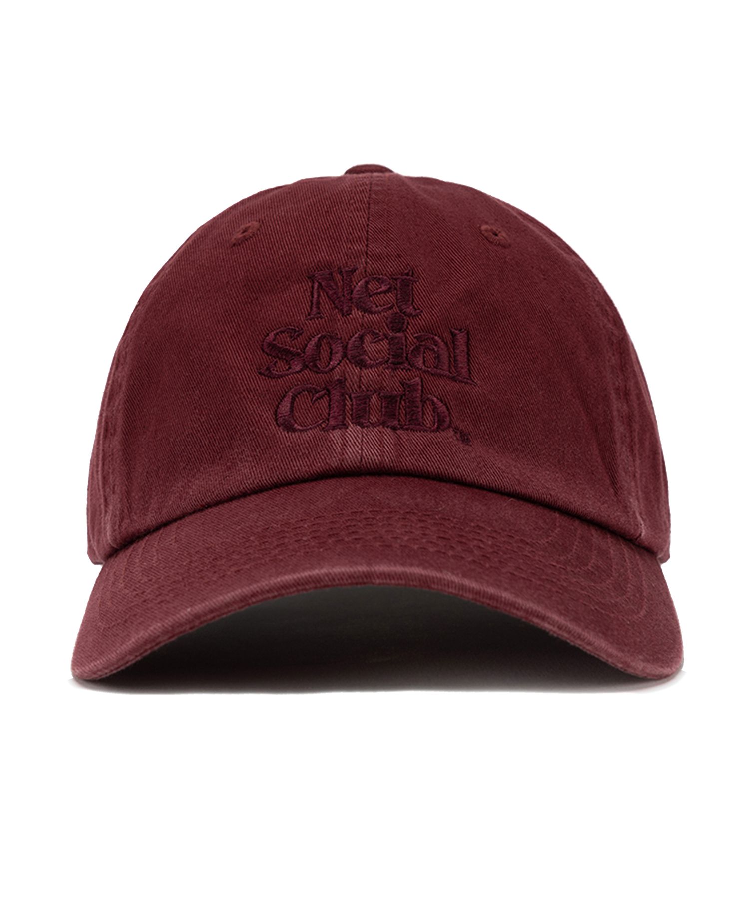 MUSINSA公式 | NET SOCIAL CLUB TNT LOGO WASHED CAP (BURGUNDY)