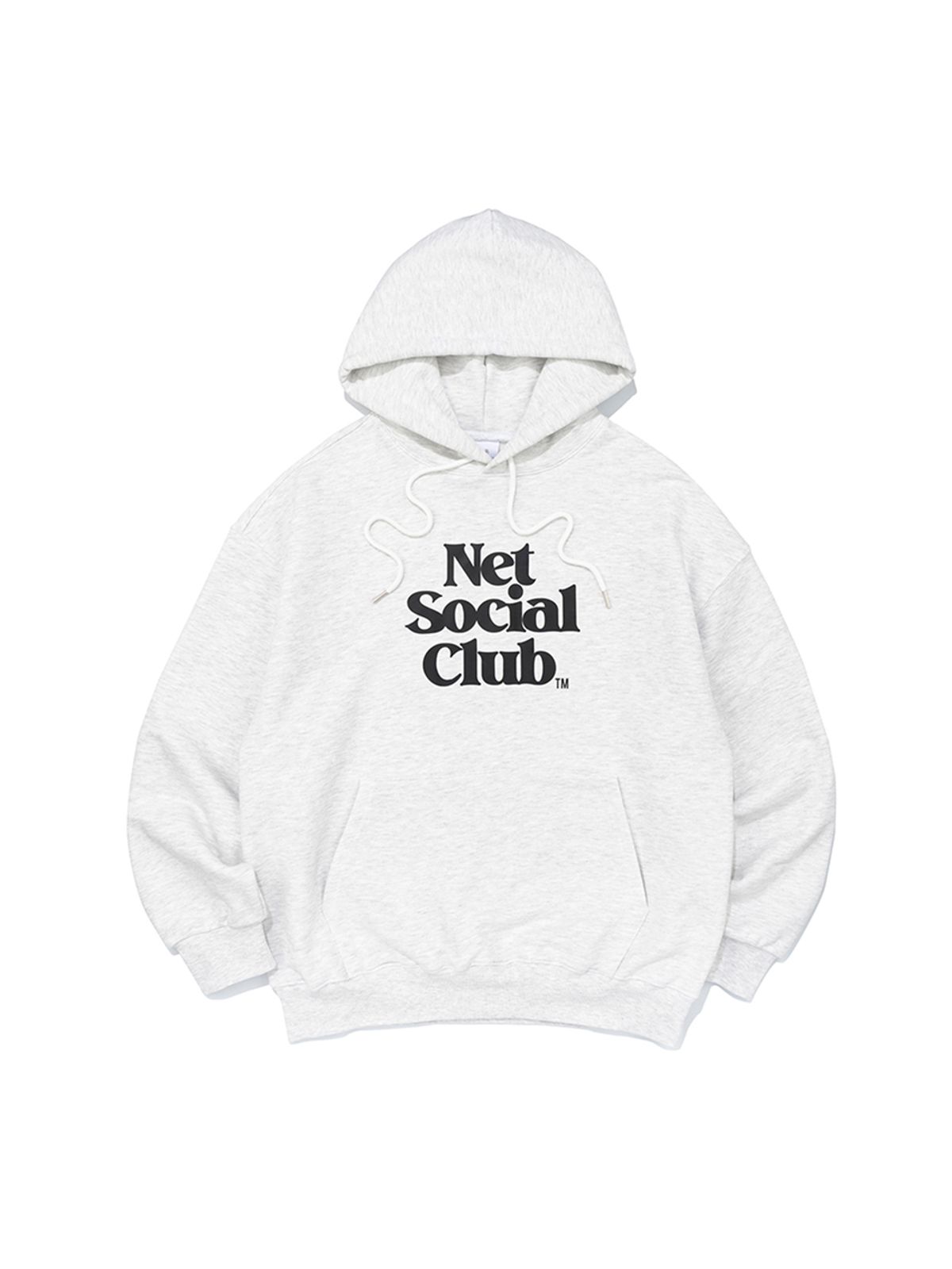 넷소셜클럽(NET SOCIAL CLUB) [기모선택] OG 로고 오리지널 후드티 (라이트 멜란지)