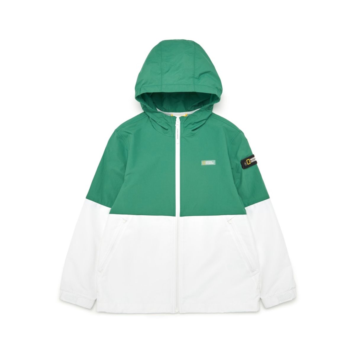 내셔널지오그래픽 키즈(NATIONAL GEOGRAPHIC KIDS) K242UJK920 올라운드 컬러블럭 경량 바람막이 자켓 TEALGREEN