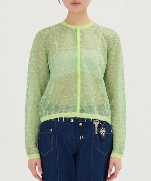 (W) 그래니 카디건 라임 플로랄 GRANNY CARDIGAN LIME FLORAL
