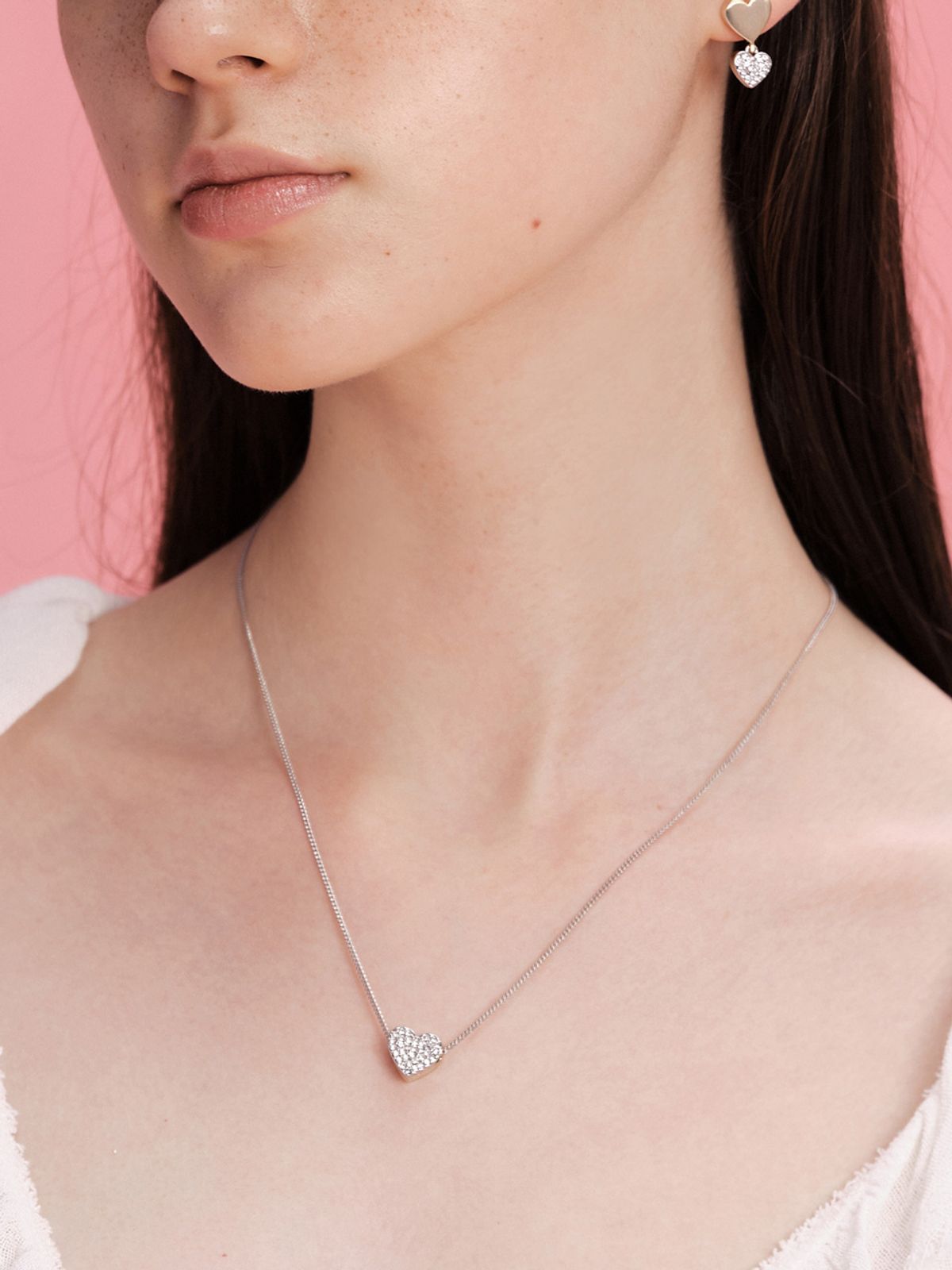 빈티지헐리우드(VINTAGE HOLLYWOOD) 2-way Essential Heart Necklace_VH2412NE005M