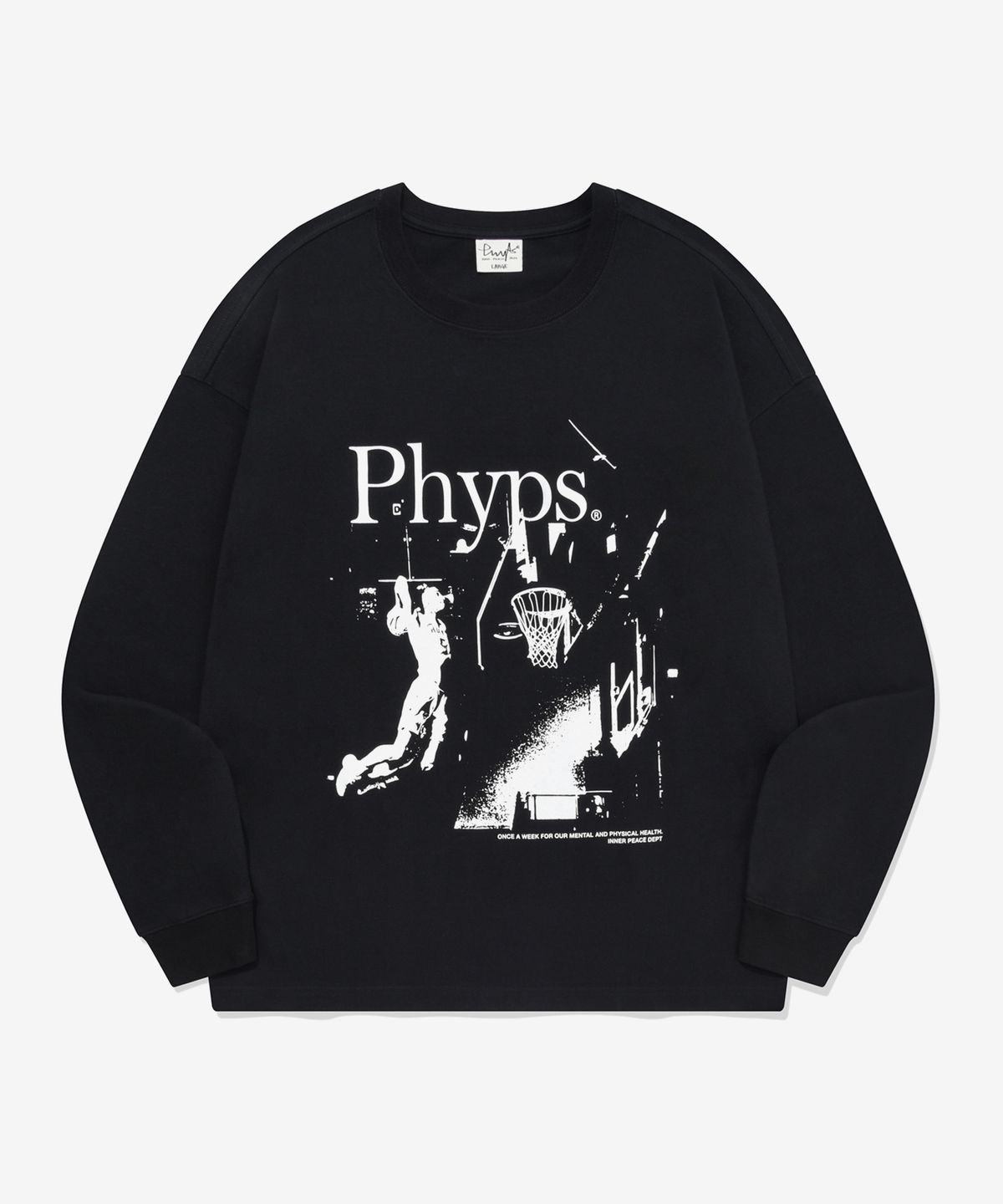 피지컬 디파트먼트(PHYSICAL DEPARTMENT) BASKETBALL DUNK SHOT LS BLACK