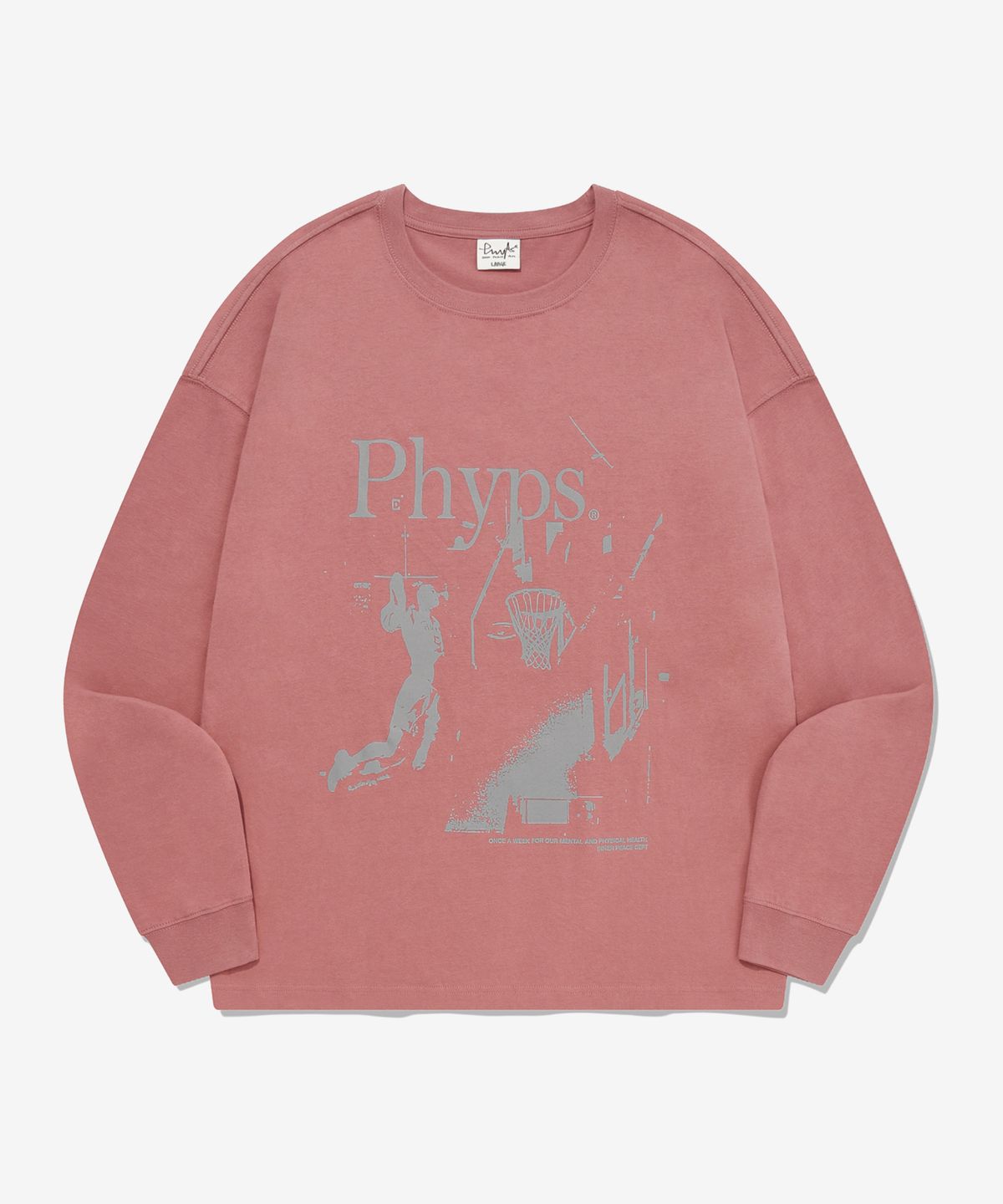 피지컬 디파트먼트(PHYSICAL DEPARTMENT) BASKETBALL DUNK SHOT LS VTG PINK