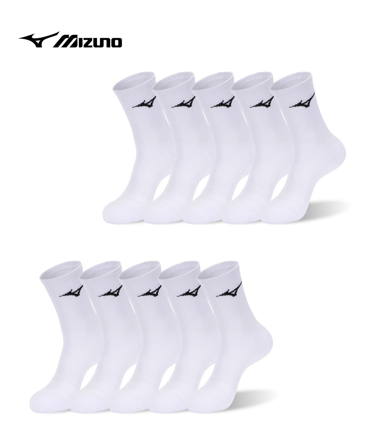 미즈노(MIZUNO) 이중 쿠셔닝 크루삭스 10족