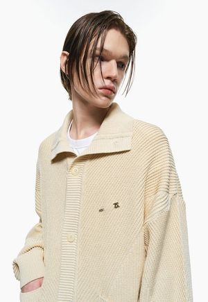 하이넥 카라 가디건 크림 ZG2KT202CR