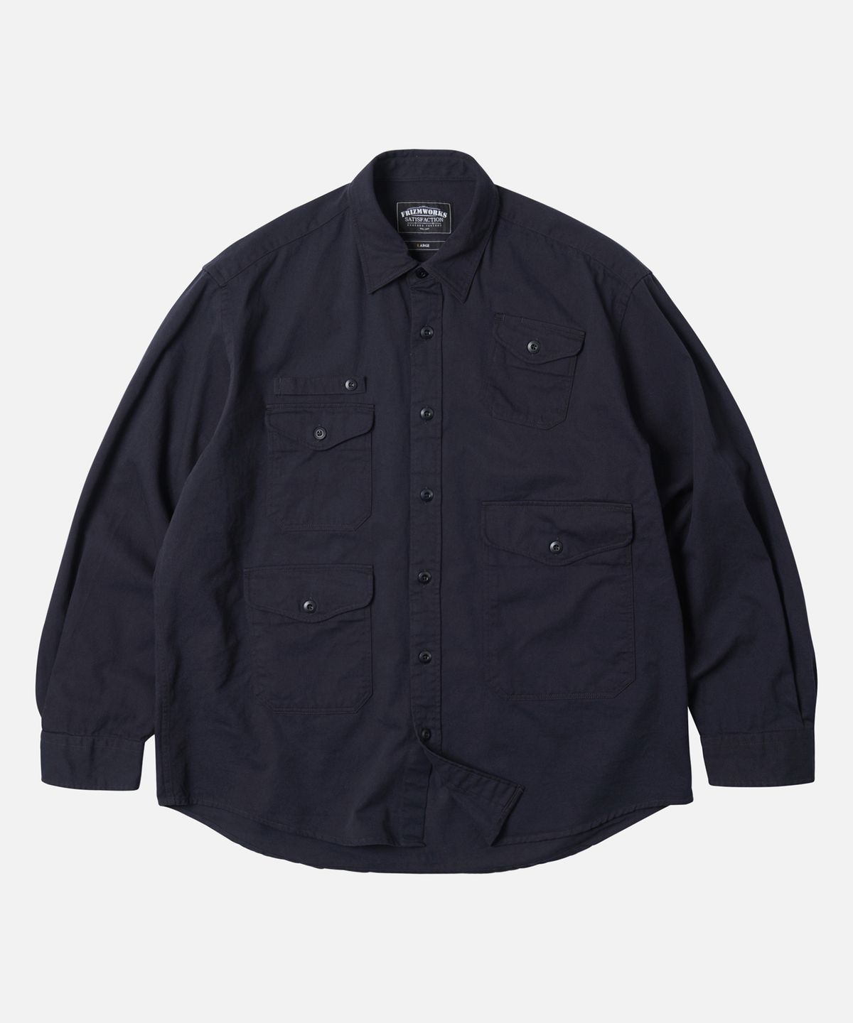 프리즘웍스(FRIZMWORKS) TWILL UTILITY POCKET SHIRT JACKET _ NAVY