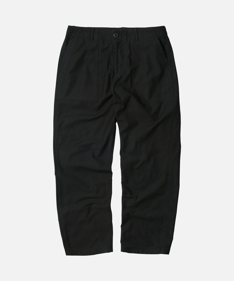 BACKSATIN FATIGUE PANTS _ BLACK