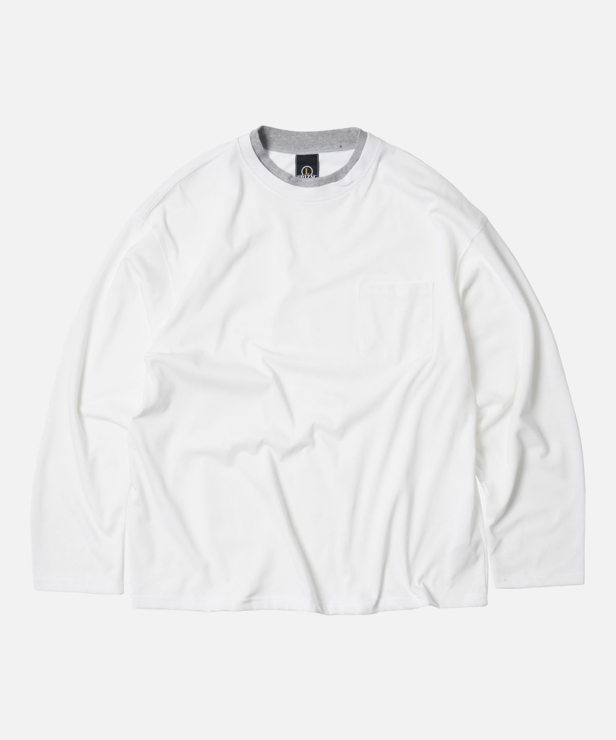 프리즘웍스(FRIZMWORKS) DOUBLE NECK POCKET TEE _ WHITE
