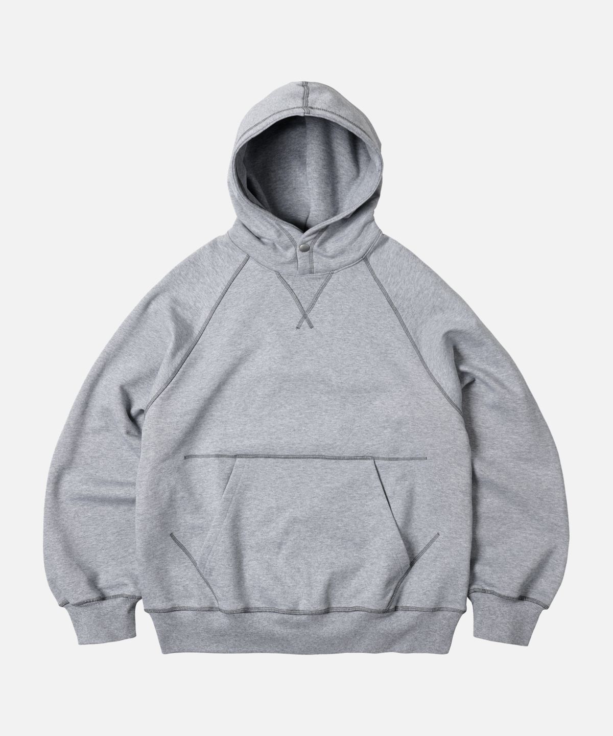 프리즘웍스(FRIZMWORKS) COVER STITCH PULLOVER HOODY _ GRAY
