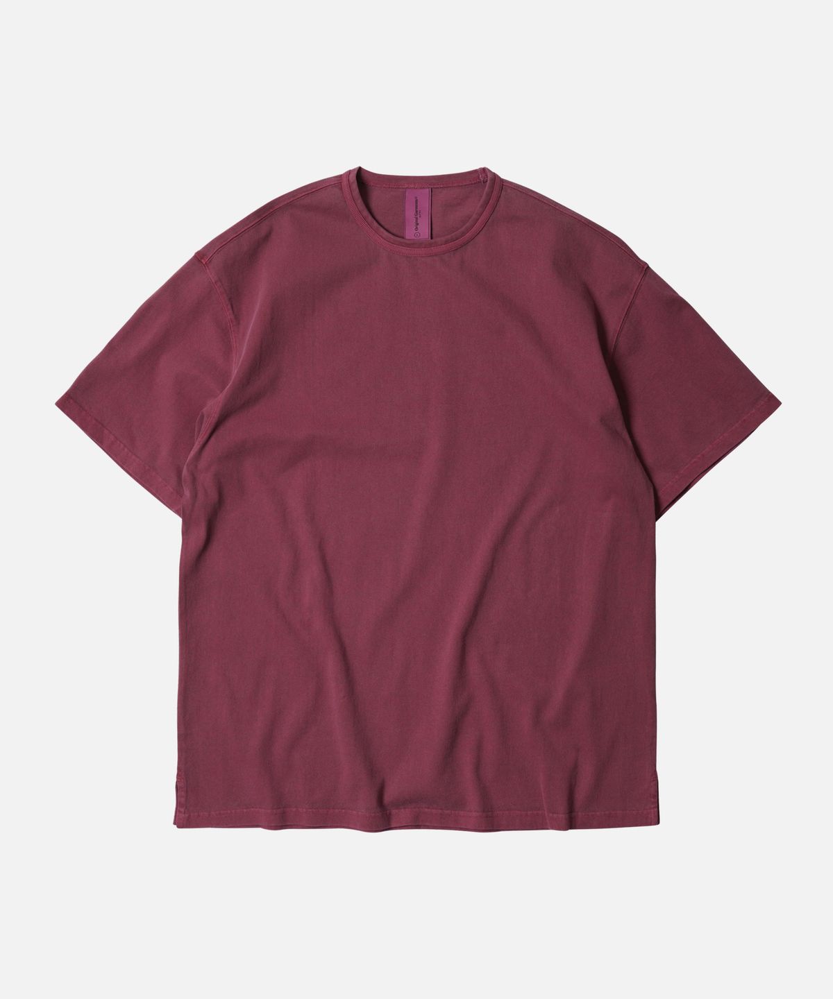 프리즘웍스(FRIZMWORKS) OG PIGMENT DYEING HALF TEE _ BURGUNDY