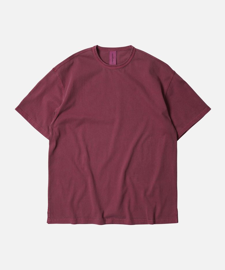 OG PIGMENT DYEING HALF TEE _ BURGUNDY
