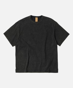OG VINTAGE DYEING HALF TEE _ BLACK BROWN