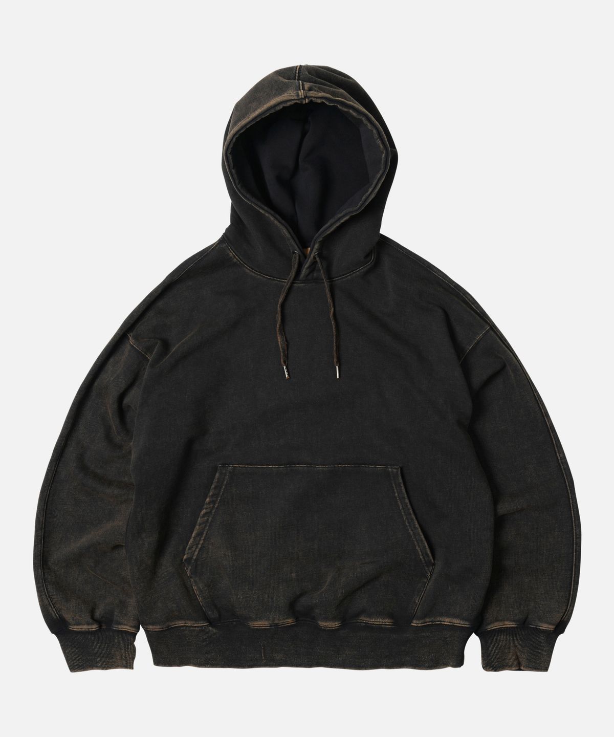 프리즘웍스(FRIZMWORKS) OG VINTAGE DYEING PULLOVER HOODY _ BLACK BROWN