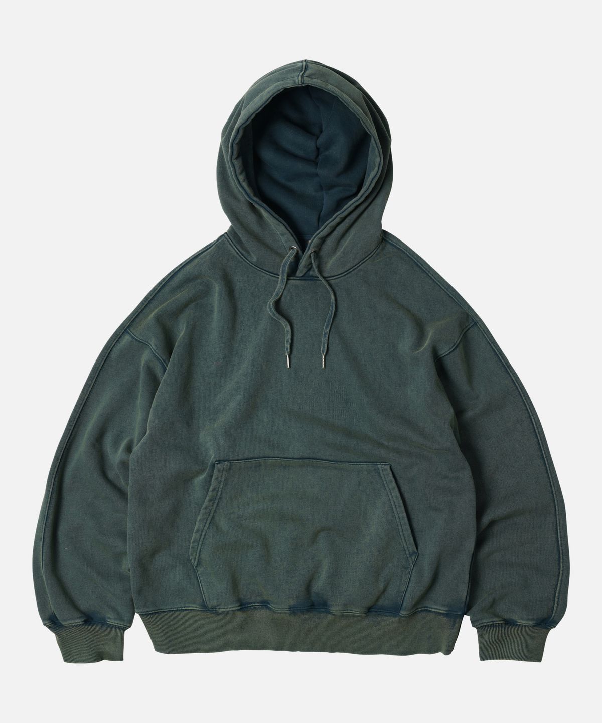 프리즘웍스(FRIZMWORKS) OG VINTAGE DYEING PULLOVER HOODY _ DARK GREEN