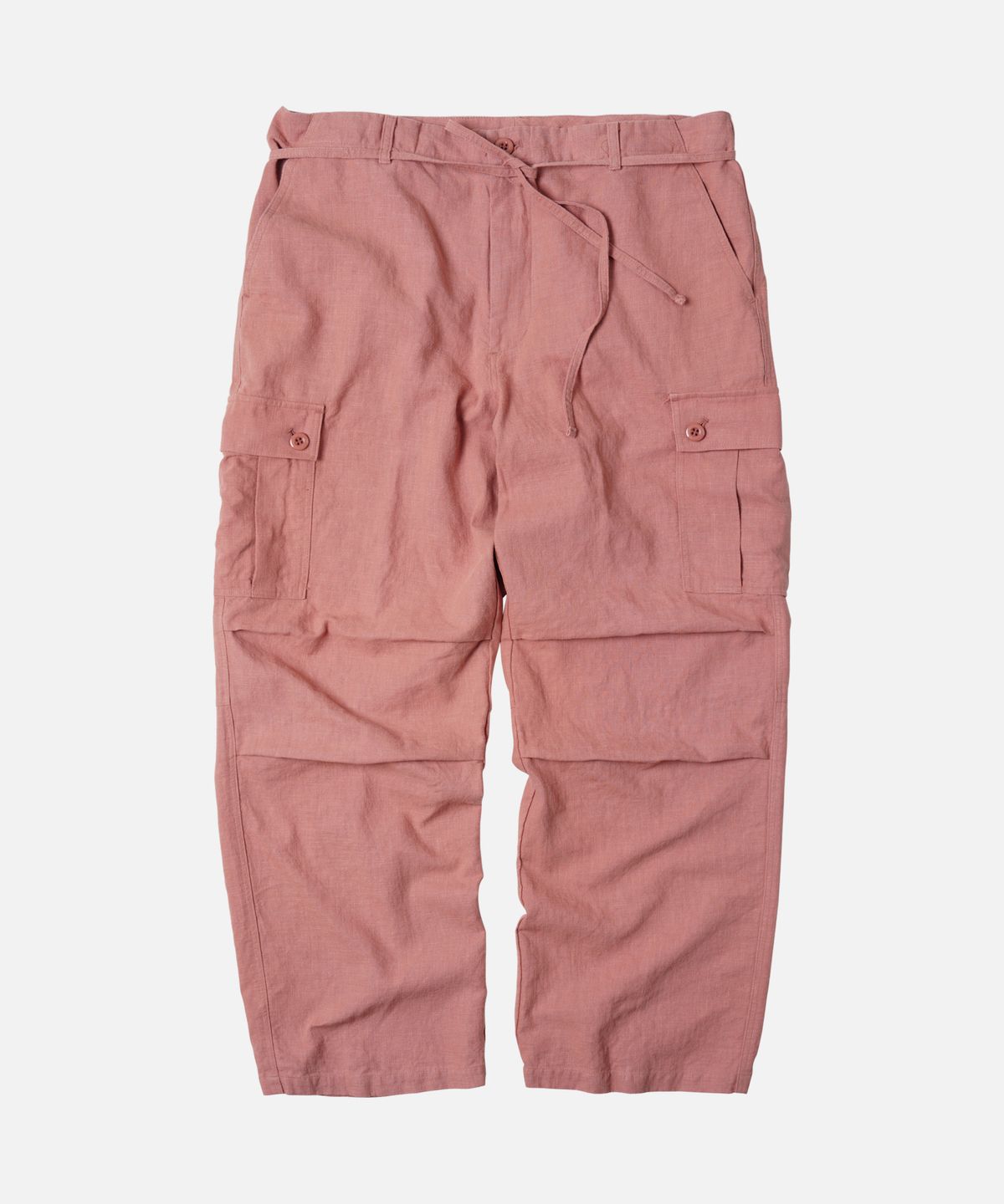 프리즘웍스(FRIZMWORKS) LINEN CARGO PARACHUTE PANTS _ INDIAN PINK