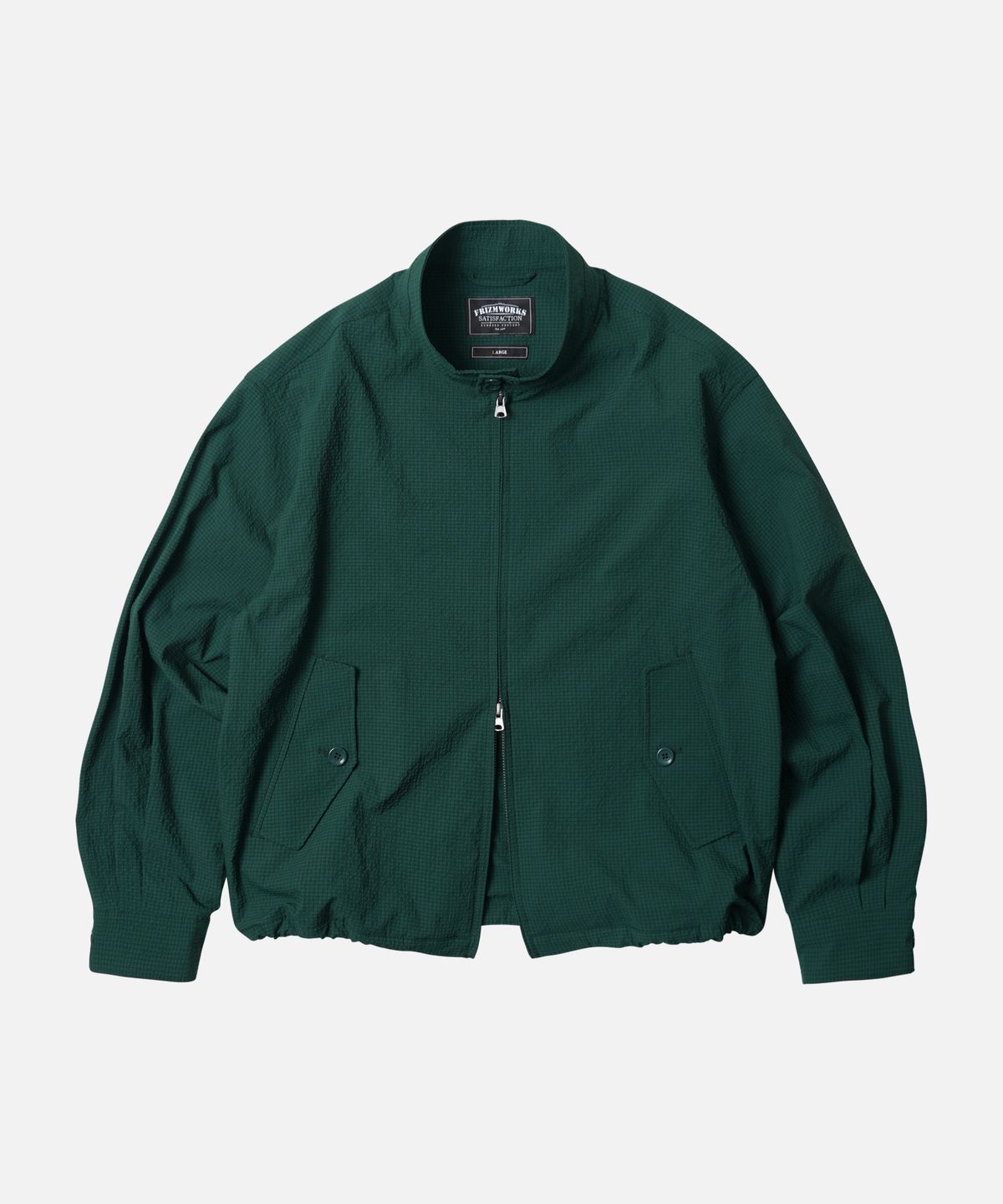 프리즘웍스(FRIZMWORKS) SEERSUCKER BUDDY HARRINGTON JACKET _ DARK GREEN