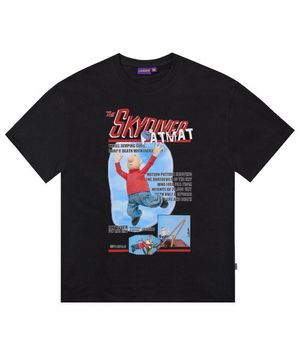 [PAT&MAT] 스카이다이빙 티셔츠 - 블랙