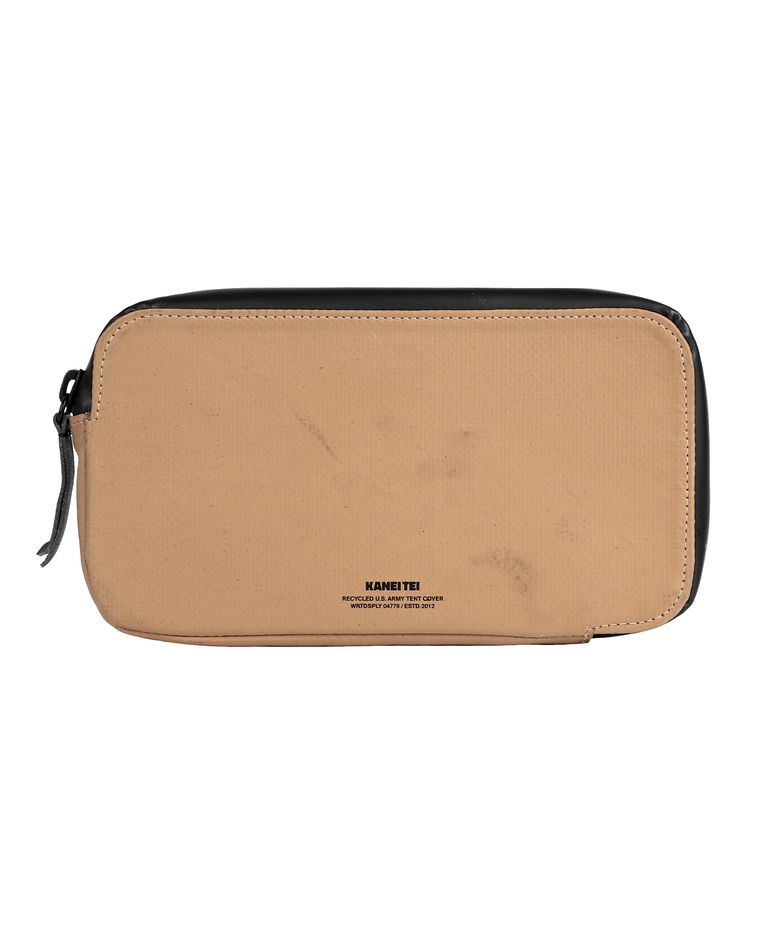 BRICK ZIP WALLET L (BEIGE) / UPCYCLED