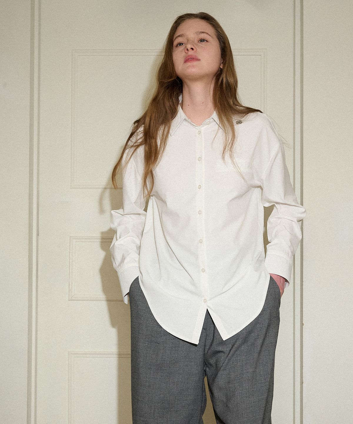 바이탈싸인(VITALSIGN) [LINE] Oversized Wrinkle-Free Shirt