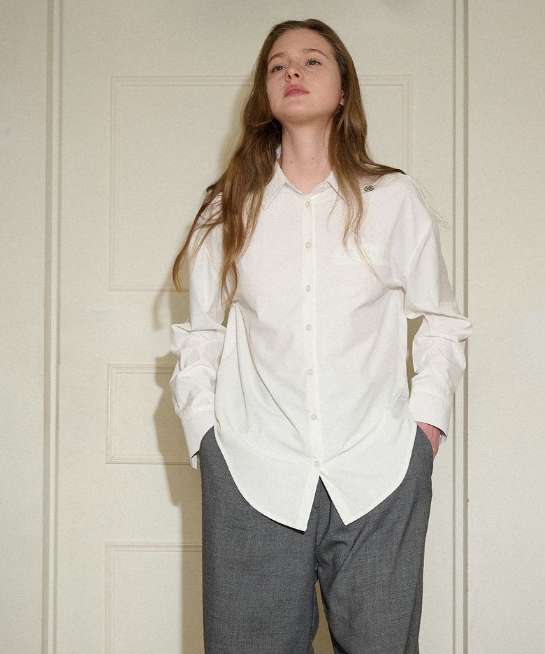 [LINE] Oversized Wrinkle-Free Shirt
