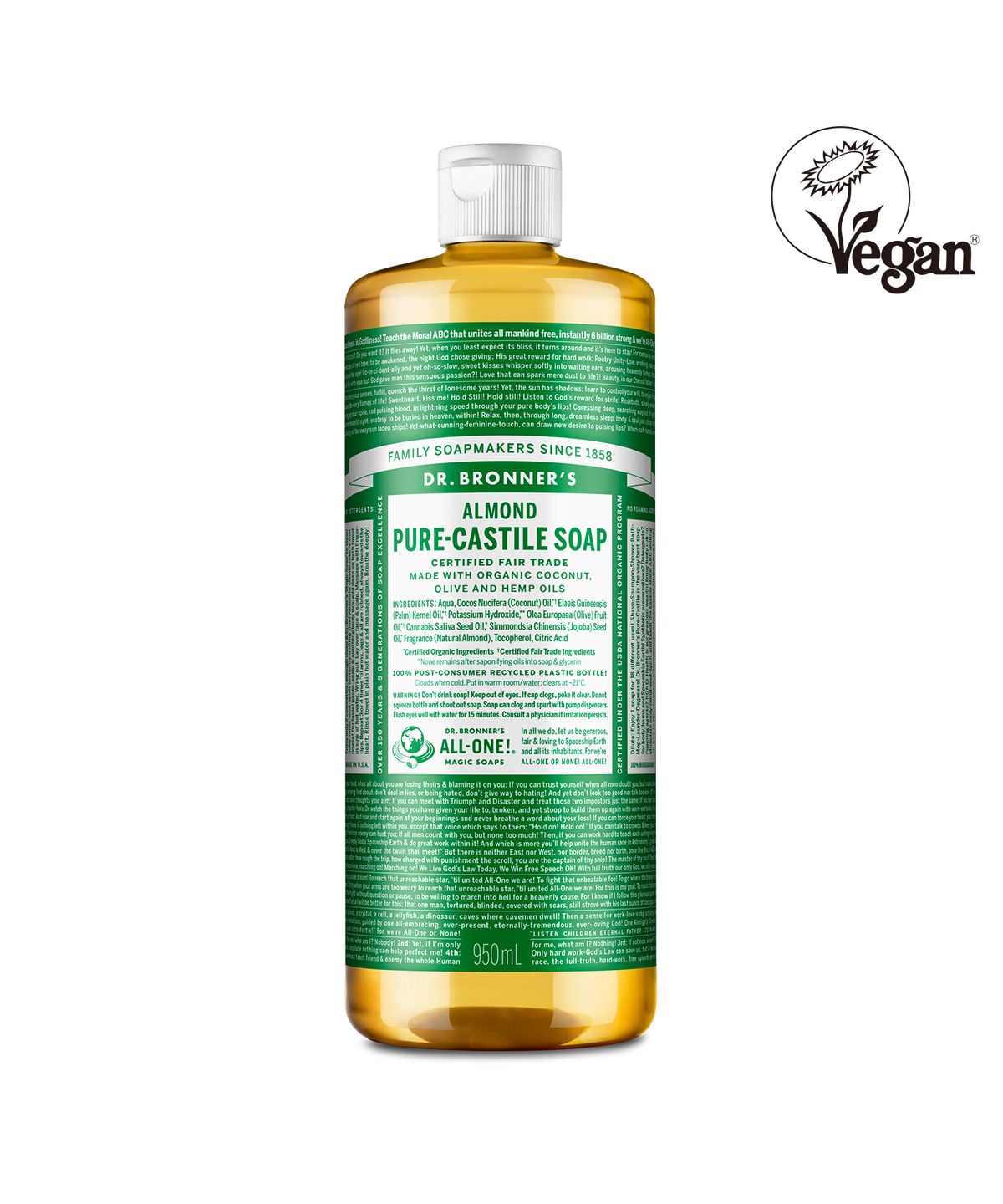닥터 브로너스(DR.BRONNER'S) [페이스&바디클렌저]아몬드 퓨어 캐스틸 솝 950ml