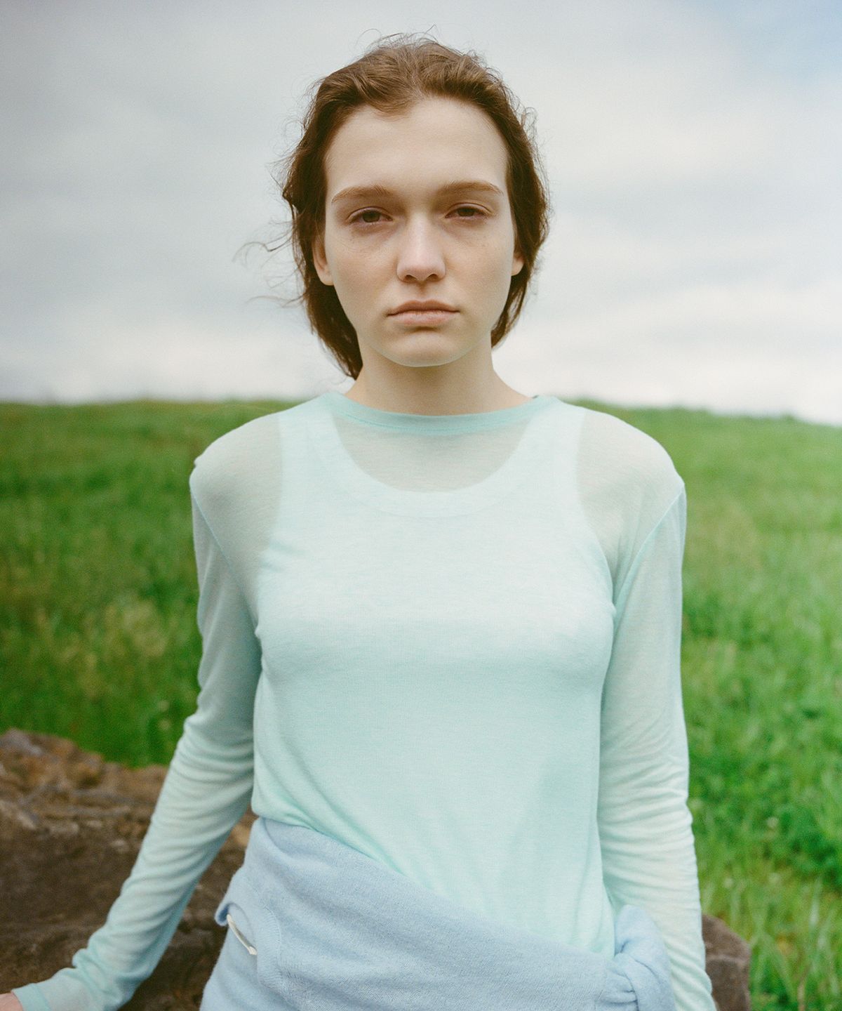 르바(LEVAR) Layered Long Sleeve T-shirt - Light mint